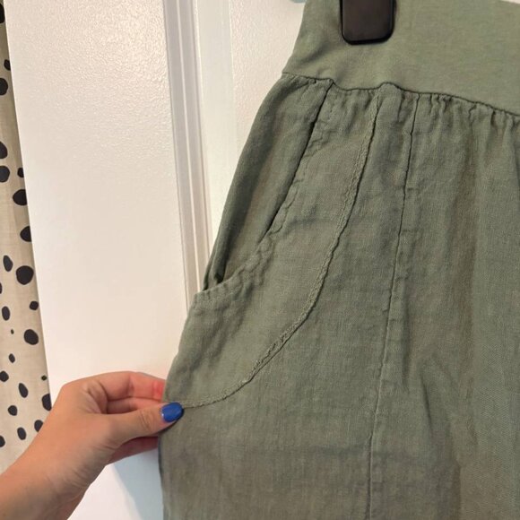 Firenze in Maglia Boho Olive Green Culottes - Picture 3 of 9